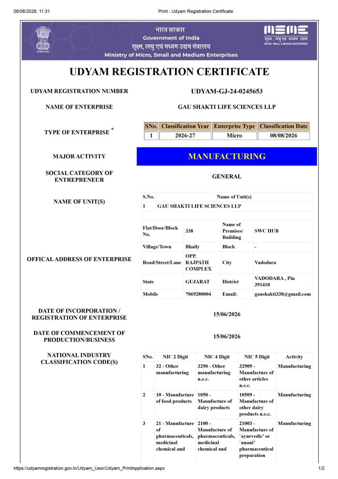 MSME Udyam Registration